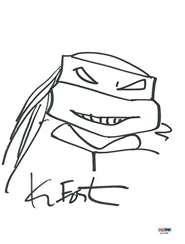 Kevin Eastman Authentic Signed 9X12 Ninja Turtles Sketch PSA/DNA #X31599