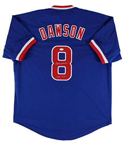 Andre Dawson "HOF 2010" Authentic Signed Blue Pro Style Jersey JSA Witness