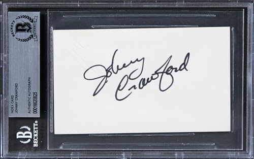Johnny Crawford The Rifleman Authentic Signed 3x5 Index Card BAS Slabbed 1