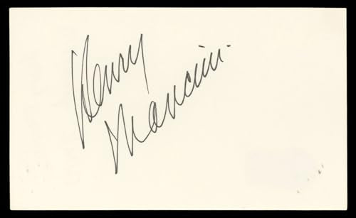 Henry Mancini Musician Authentic Signed 3x5 Index Card Autographed BAS #BN35211