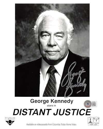 George Kennedy Distant Justice Authentic Signed 8x10 Photo BAS #BK03981