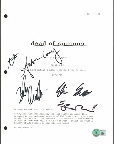 Dead Of Summer (5) Goree, Mitchell, Coney +2 Signed Script Cover BAS #AB77633