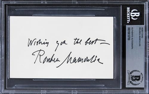 Rouben Mamoulian Oklahoma! Authentic Signed 3x5 Index Card BAS Slabbed