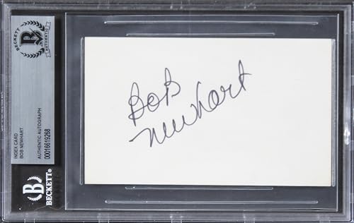 Bob Newhart The Bob Newhart Show Authentic Signed 3x5 Index Card BAS Slabbed