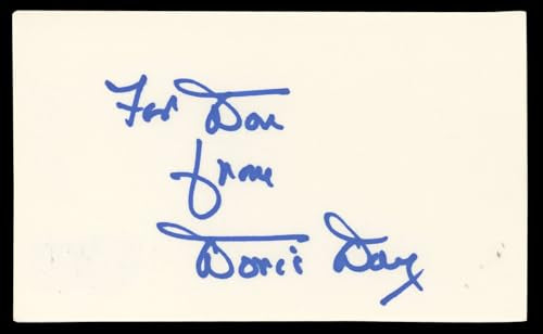 Doris Day Love Me or Leave Me "For Don" Signed 3x5 Index Card BAS #BN06553