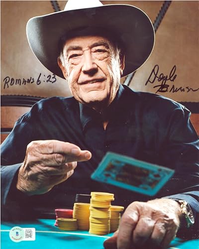 Doyle Brunson "Romans 6:23" Authentic Signed 8x10 Photo Autographed BAS #BK43784