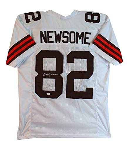 Ozzie Newsome Authentic Signed White Pro Style Jersey Autographed JSA Witness