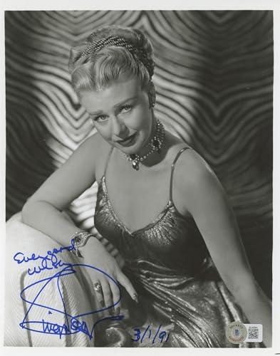 Ginger Rogers Top Hat "Every Good Wish" Authentic Signed 8x10 Photo BAS #BL44564