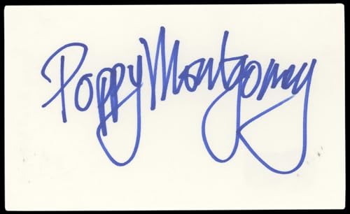 Poppy Montgomery Without a Trace Authentic Signed 3x5 Index Card BAS #BN89117