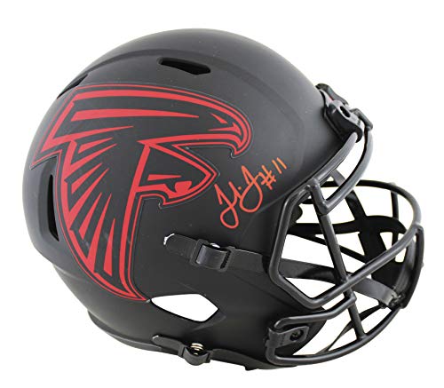 Falcons Julio Jones Signed Eclipse Full Size Speed Rep Helmet BAS Witnessed