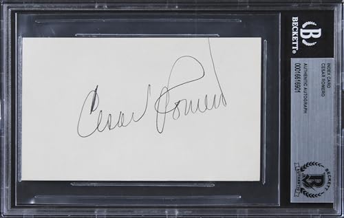 Cesar Romero Batman Authentic Signed 3x5 Index Card Autographed BAS Slabbed 2