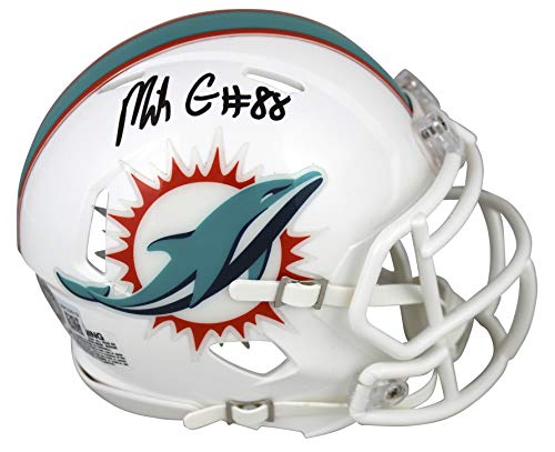 Dolphins Mike Gesicki Authentic Signed Speed Mini Helmet Autographed BAS Witness
