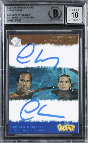 Chevy Chase Vacation Authentic Signed Custom Trading Card Auto 10! BAS Slabbed 1