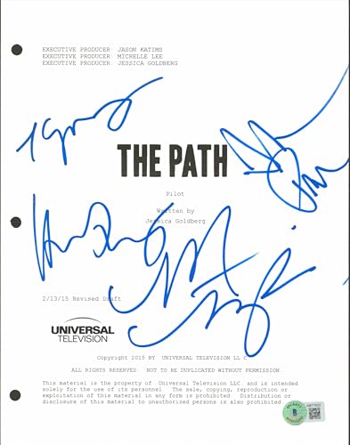 The Path (4) Paul, Dancy, Monaghan +1 Signed 8.5x11 Script Cover BAS #AB77622