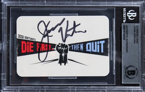 Jesse Ventura Authentic Signed 2.25x3.25 Business Card Autographed BAS Slabbed 2
