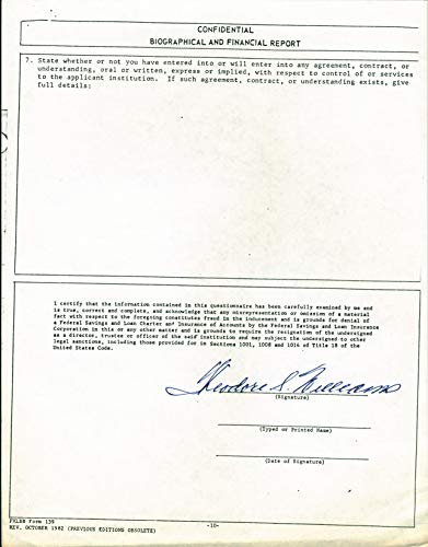 Red Sox Ted Williams Signed 8.5x11 Contract w/ Full Name Signature PSA #S02236