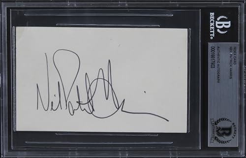 Neil Patrick Harris How I Met Your Mother Signed 3x5 Index Card BAS Slabbed 3