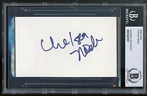 Chelsea Noble Growing Pains Authentic Signed 3x5 Index Card Autographed BAS Slab