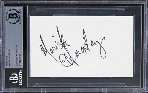 Mariska Hargitay Law & Order SVU Authentic Signed 3x5 Index Card BAS Slabbed