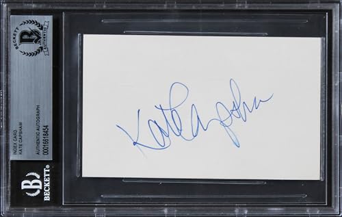 Kate Capshaw Indiana Jones Authentic Signed 3x5 Index Card BAS Slabbed 1