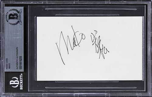 Mako The Last Airbender Authentic Signed 3x5 Index Card Autographed BAS Slabbed