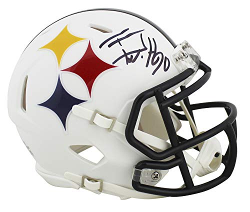 Steelers T.J. Watt Authentic Signed Alternate AMP Speed Mini Helmet JSA Witness