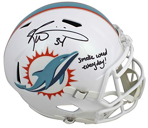 Dolphins Ricky Williams "Smoke Weed Everyday" Signed F/S Speed Rep Helmet JSA