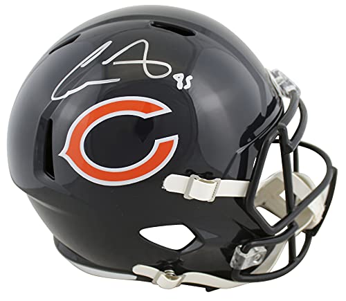 Bears Cole Kmet Authentic Signed Full Size Speed Rep Helmet BAS Witnessed