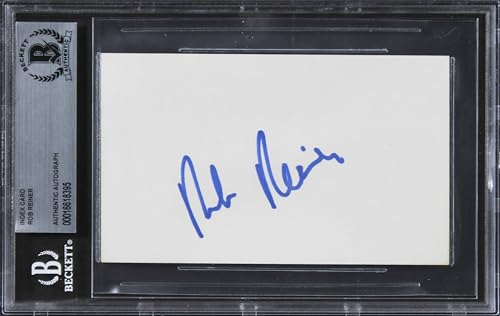 Rob Reiner All In The Family Authentic Signed 3x5 Index Card BAS Slabbed 4