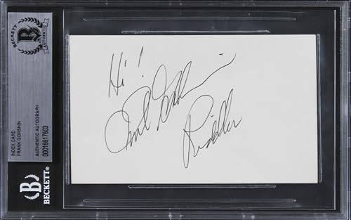 Frank Gorshin Batman "Hi!" Authentic Signed 3x5 Index Card BAS Slabbed