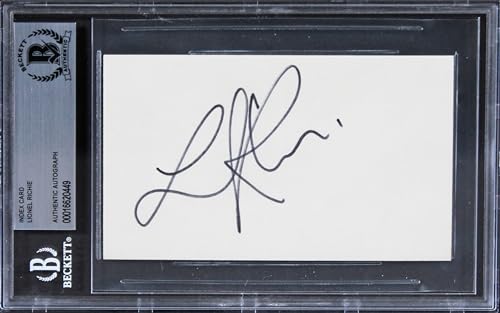 Lionel Richie American Idol Authentic Signed 3x5 Index Card BAS Slabbed 3