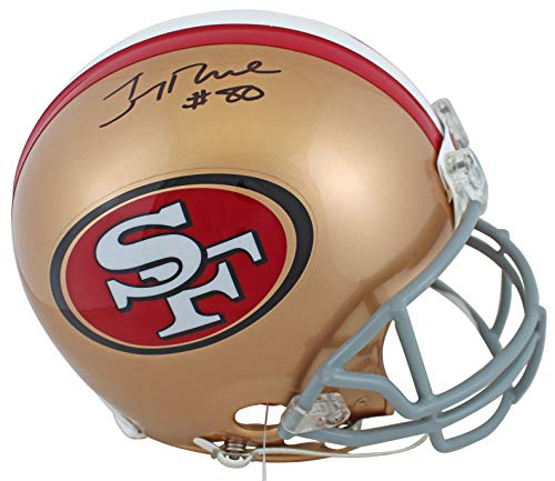 49ers Jerry Rice Authentic Signed Full Size Proline Helmet BAS Witnessed