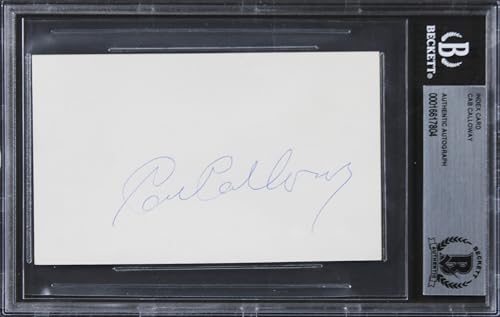 Cab Calloway Musician Authentic Signed 3x5 Index Card Autographed BAS Slabbed 2
