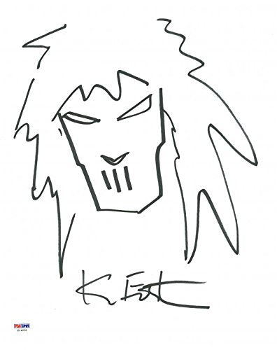 Kevin Eastman Ninja Turtles Signed 11X14 Casey Jones Sketch PSA #X14231