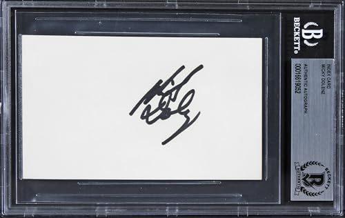 Micky Dolenz The Monkees Authentic Signed 3x5 Index Card BAS Slabbed 1