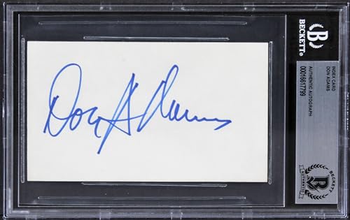 Don Adams Get Smart Authentic Signed 3x5 Index Card Autographed BAS Slabbed