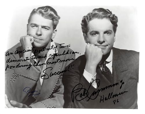 Ronald Reagan & Bob Cummings w/ Insc Authentic Signed 8x10 Photo BAS #AD64040