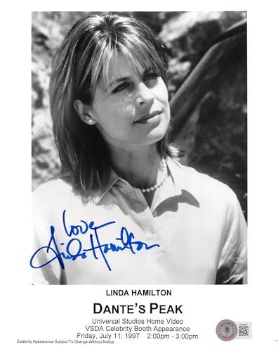 Linda Hamilton Dante's Peak "Love" Authentic Signed 8x10 Photo BAS #BL44807