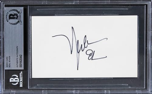 Neal Schon Musician Authentic Signed 3x5 Index Card Autographed BAS Slabbed