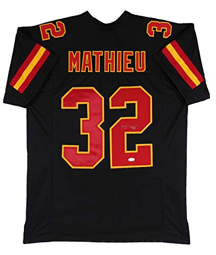 Tyrann Mathieu Authentic Signed Black Pro Style Jersey Autographed BAS Witnessed