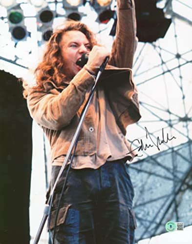Eddie Vedder Pearl Jam Authentic Signed 11x14 Photo Autographed BAS #AB14378
