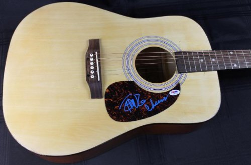 Cheech Marin & Tommy Chong Authentic Signed Acoustic Guitar PSA/DNA #Q51373