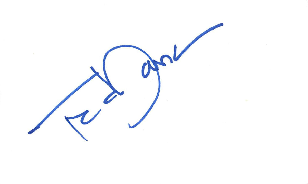 Ted Danson Cheers Authentic Signed 3x5 Index Card Autographed BAS #BL96257