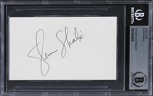 Glenn Shadix Beetlejuice Authentic Signed 3x5 Index Card BAS Slabbed 1