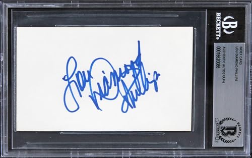 Lou Diamond Phillips Stand & Deliver Authentic Signed 3x5 Index Card BAS Slab 2