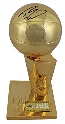 Lakers Shaquille O'Neal Authentic Signed 12" Replica Larry O'Brien Trophy BAS