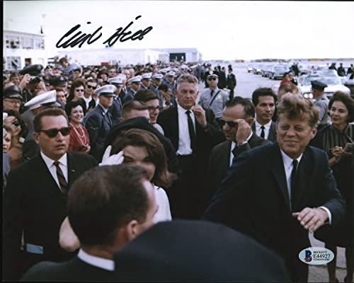 Clint Hill JFK Assassination Secret Service Agent Signed 8x10 Photo BAS #E44927