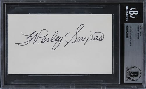 Wesley Snipes Blade Authentic Signed 3x5 Index Card Autographed BAS Slabbed