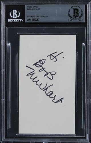Bob Newhart The Big Bang Theory "Hi" Authentic Signed 3x5 Index Card BAS Slabbed