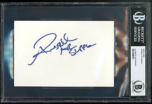 Russell Hitchcock Air Supply Authentic Signed 4x6 Index Card BAS Slabbed